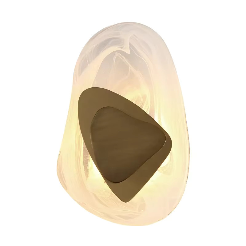 Moderne LED-Wandleuchte von Sanoni aus transparentem Kristallglas für Schlafzimmer, Flur und Terrasse in Warmweiß - Bild 5