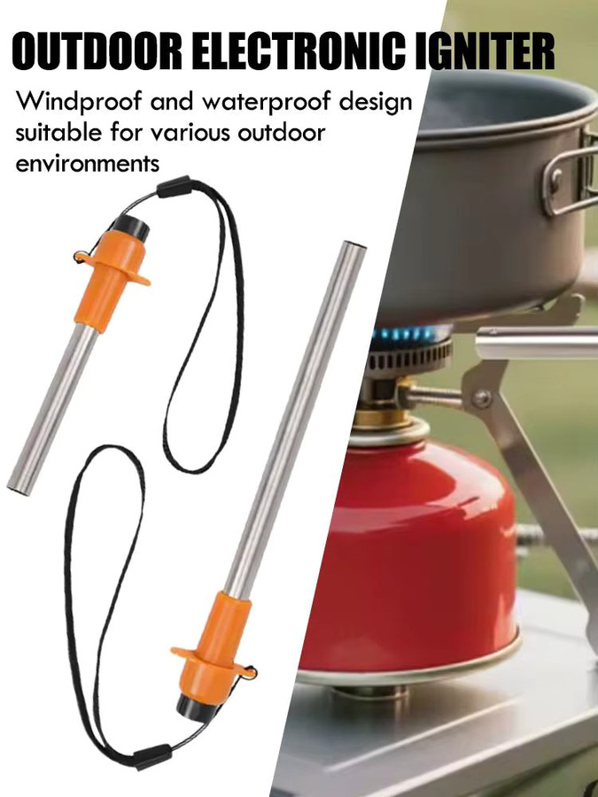 Pandatour Mini Elektrisches Feuerzeug aus Edelstahl in Silber mit Piezo Ein-Klick-Zündung für Camping und BBQ - Bild 6