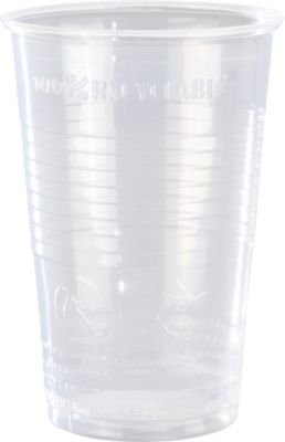 Papstar Trinkbecher Tumbler aus Kunststoff, transparent, 300 ml - Bild 1