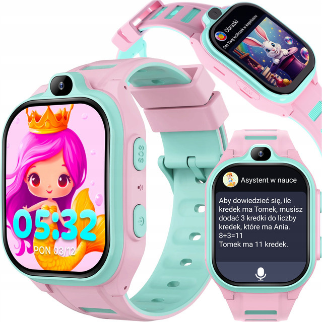 Smartwatch Forever Kids Boost KW-530 in Rosa mit Call-Funktion, GPS, Herzfrequenzmessung und Wasserfestigkeit IP67 - Bild 1