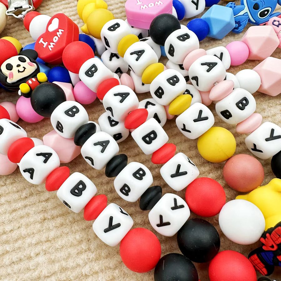 Disney Personalisierter Silikon Schnullerclip mit Beißring und Namensbuchstaben in Mehrfarbig - Bild 3