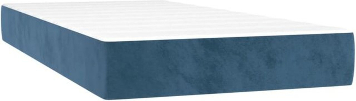 Taschenfederkernmatratze vidaxl in Dunkelblau mit Samtbezug, B/T/H: 100 x 200 x 20 cm - Bild 1