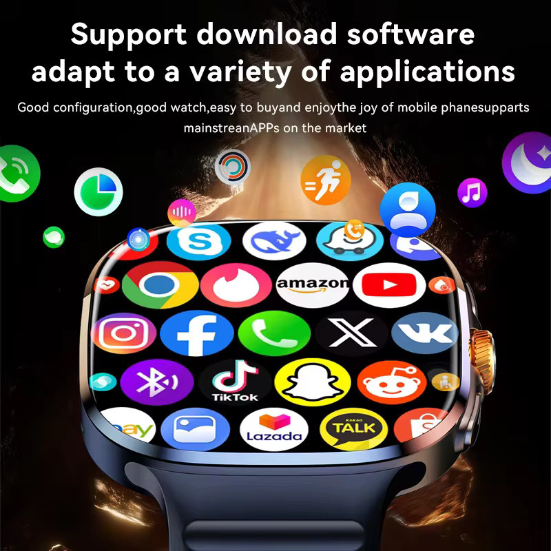 KAVSUMI Militär-Smartwatch für Herren mit GPS-Tracker, AMOLED HD Display, Bluetooth-Anruf und IP68 wasserdicht, Farbe: Schwarz - Bild 2