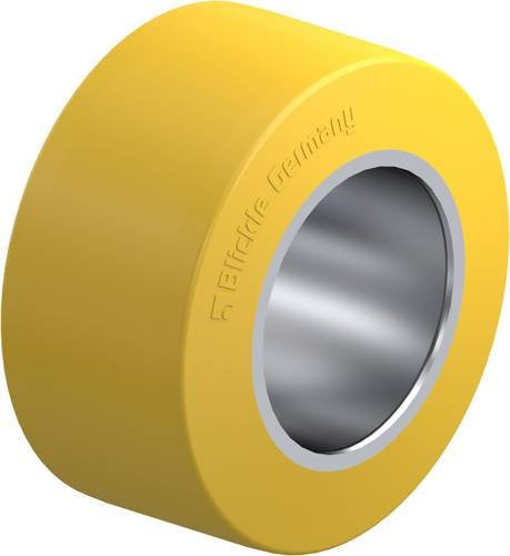 Blickle Bandagerad 462077 mit Durchmesser 250 mm und Tragfähigkeit bis 2600 kg in Braun und Gelb - Bild 1