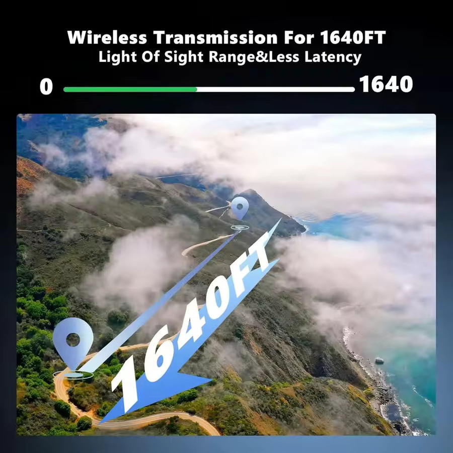 VRRIIS WL087Pro II Drahtloser HDMI-Extender Video-Sender in Schwarz für DJI Pocket 3, DJI Action 5, DJI Action 6 und Insta360 Ace - Bild 6