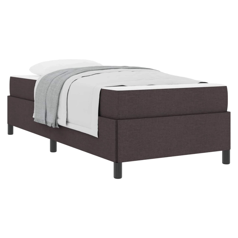 vidaXL Boxspringbett mit Matratze Dunkelbraun B/T/H: 90 x 190 x 140 cm - Bild 2