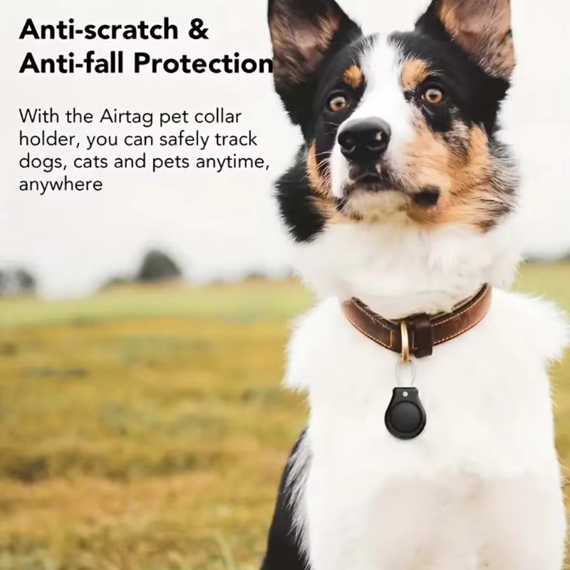 GITFOS Wasserdichte AirTag-Hülle mit Stahldrahtseil als Schlüsselanhängerhalter für Apple AirTags in Schwarz oder Blau - Bild 4