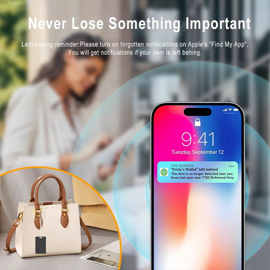 Apple Smart Tag Geldbörsen-Tracker zur Standortverfolgung mit GPS-Ortung für iPhone, Schwarz - Bild 6