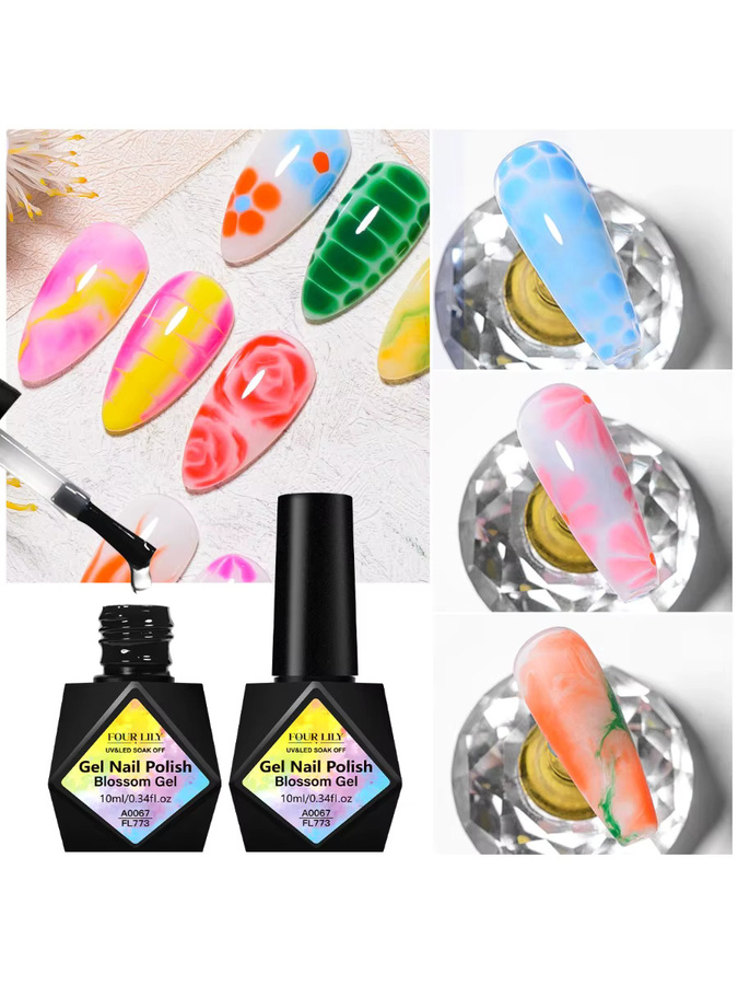 Four Lily Blossom Gel Nagellack, Transparent, 10 ml - Bild 3