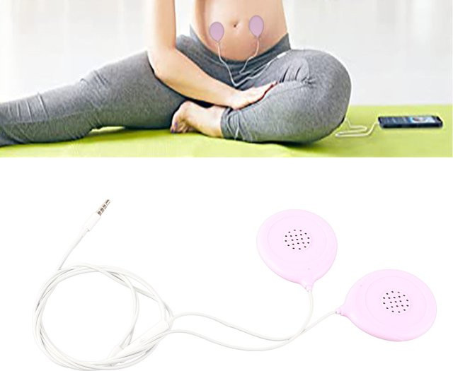 TMISHION Baby Bump Kopfhörer Pink – Professioneller tragbarer pränataler Bauchlautsprecher zur Musikwiedergabe - Bild 1
