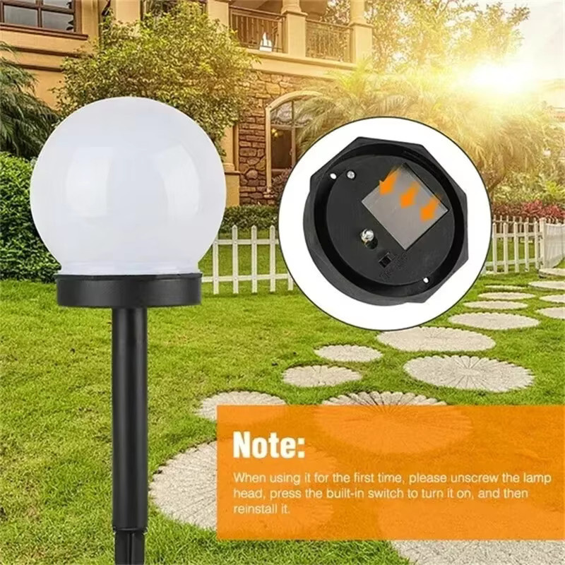 Heinast Solar LED Glühbirne Kugelform für Garten und Außenbereich, Weiß/Schwarz, Wasserdicht - Bild 5