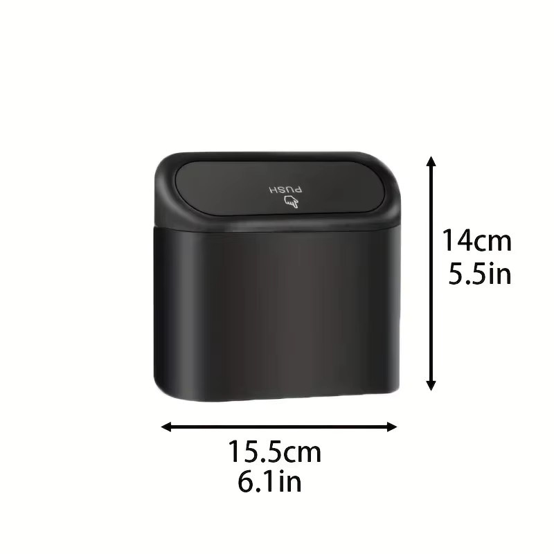 HOMEFISH Mini Auto-Mülleimer aus Kunststoff in Schwarz inklusive 3 Müllsäcken, B/H/T: 14,0 x 15,5 cm - Bild 3