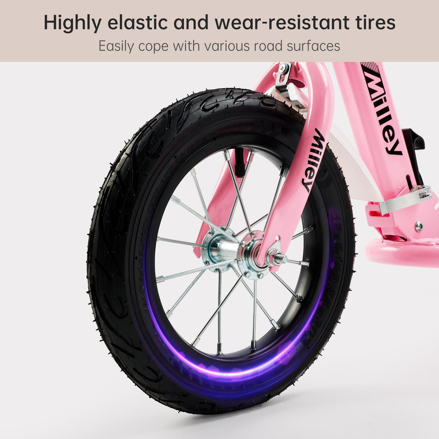 Artudatech Pendler-Tretroller faltbar mit Gummi-Luftreifen rosa - Bild 5