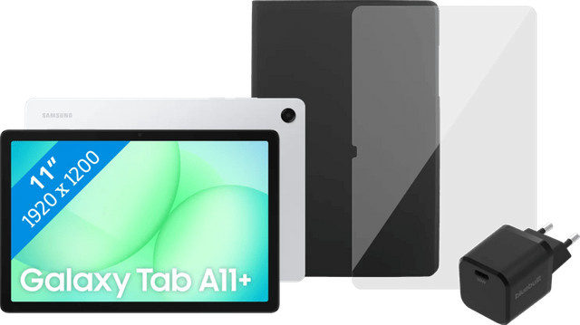 Samsung Galaxy Tab A11 Plus 11 Zoll Tablet 128GB Wi-Fi Silber mit Zubehörset - Bild 1