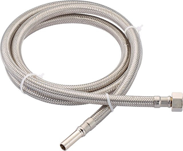 LUX-TOOLS Flex-Armaturen-Verlängerungsschlauch aus Edelstahl in Silber, G 3/8 Zoll, Länge: 150 cm - Bild 1