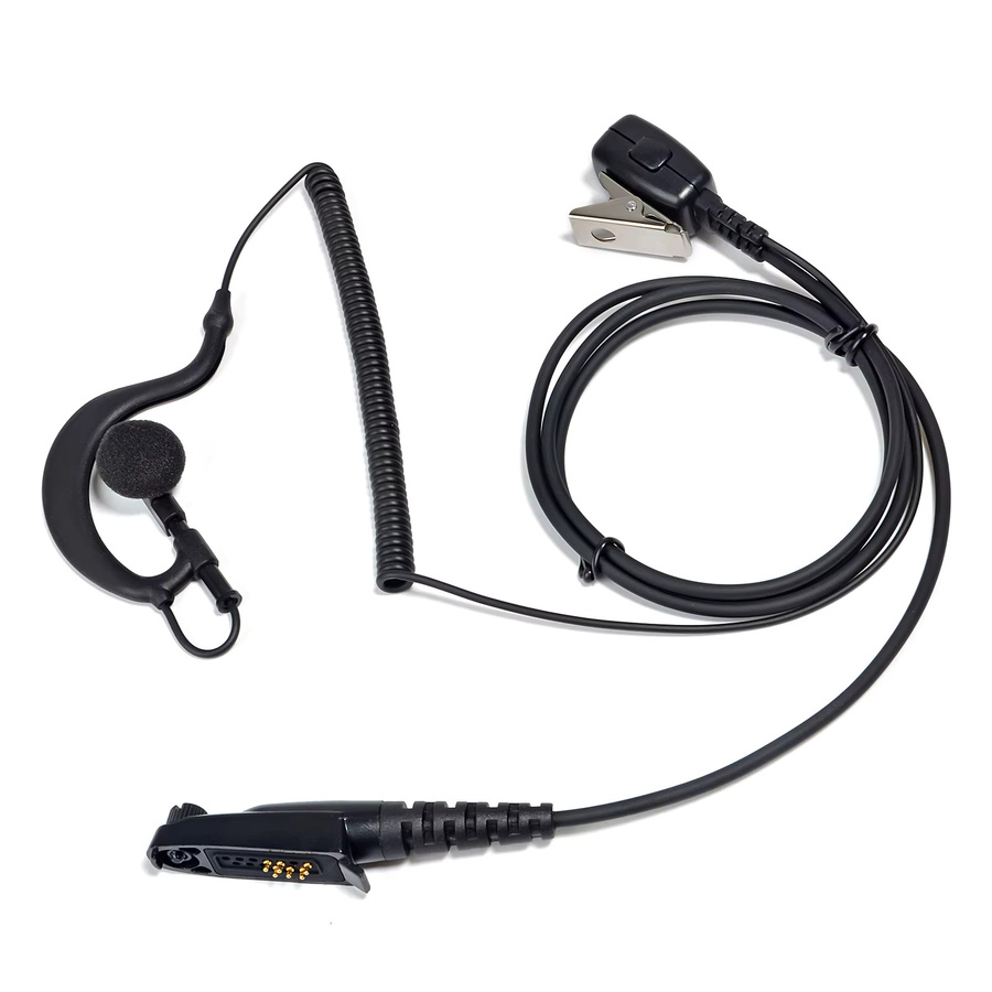 Motorola G-förmiges In-Ear Headset mit Mikrofon für Funkgeräte, Schwarz - Bild 2