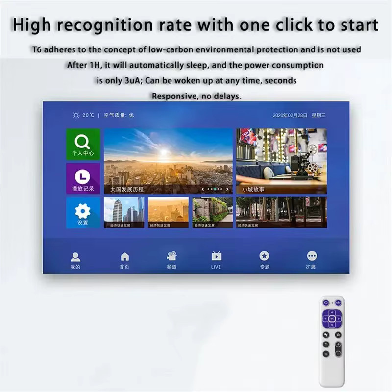 KEBIDUMEI Kabellose Air Mouse und Mini-Tastatur mit Bluetooth 5.2 und 2,4GHz, Sprachfernbedienung mit IR-Lernfunktion für PC und Android TV Box, Weiß - Bild 2