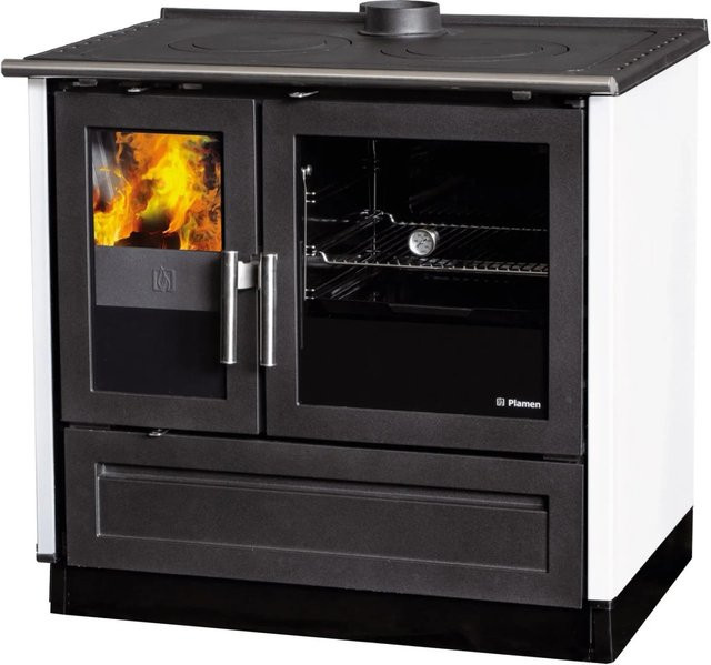 Plamen Küchenofen Holzherd Modell 910 Weiß mit 9 kW, B/T/H: 45 x 30 x 40 cm - Bild 1