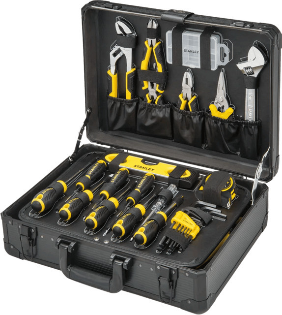 Stanley Werkzeugkoffer zur Wartung 142-teilig Schwarz STMT9810 - Bild 1