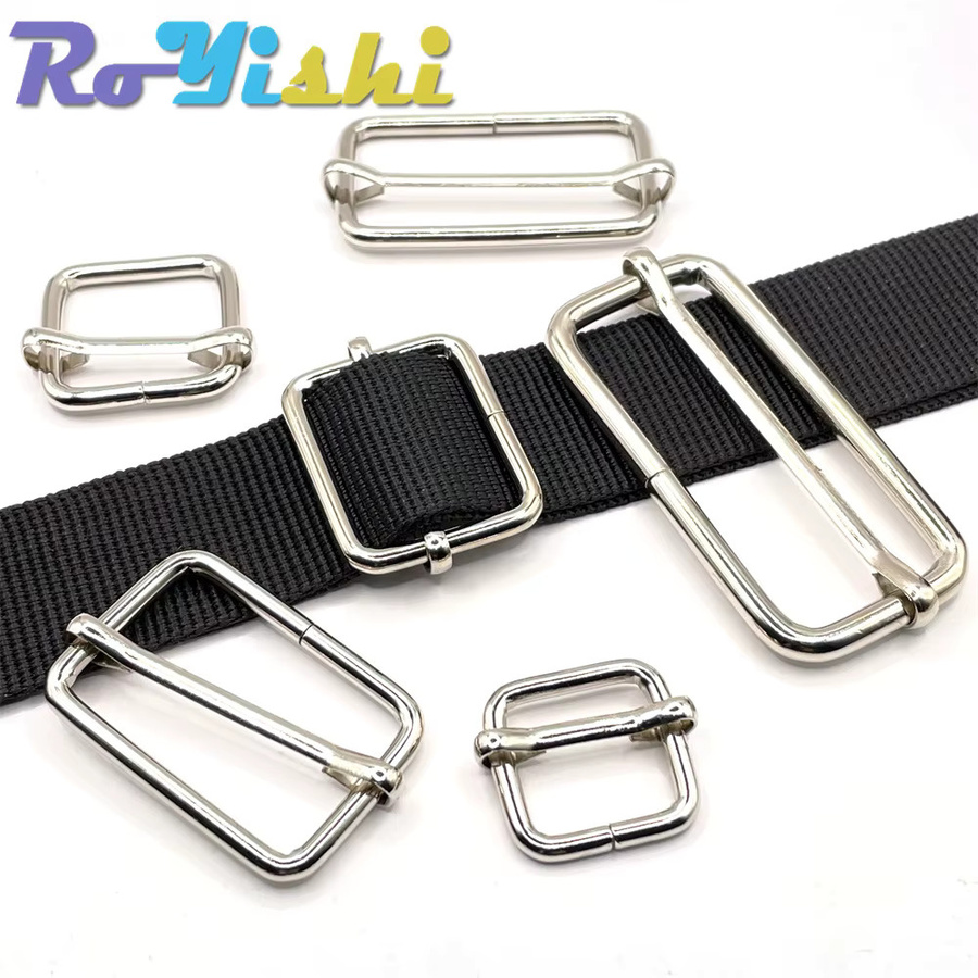 RoYishi Tri-Glides Riemenschieber-Einstellschnallen aus Metall in Silber, 10 Stück pro Packung - Bild 2