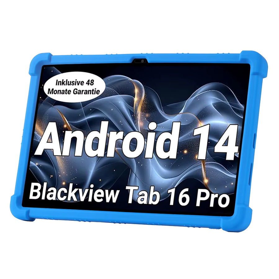Stoßfeste Silikonhülle für Blackview Tab 16 Pro 2024, 11,0 Zoll mit verstellbarem Ständer und kindersicherer Tablet-Abdeckung in Rot oder Blau - Bild 3