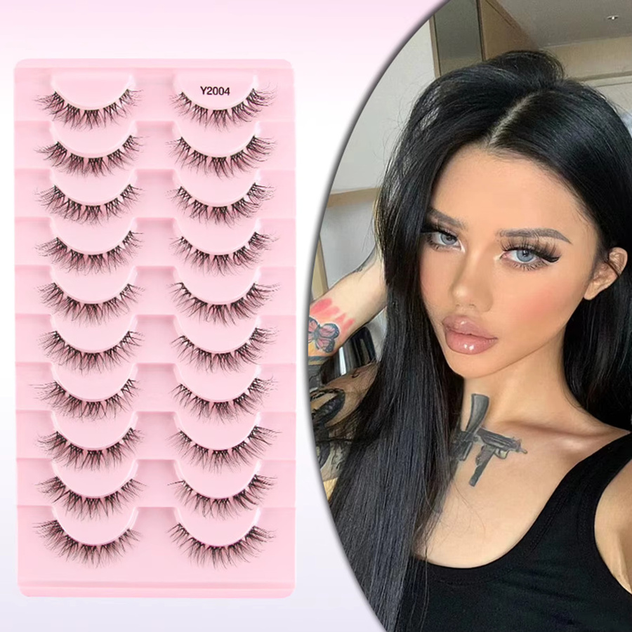 10 Paar Falsche Wimpern, Volumen, Unisex - Bild 2
