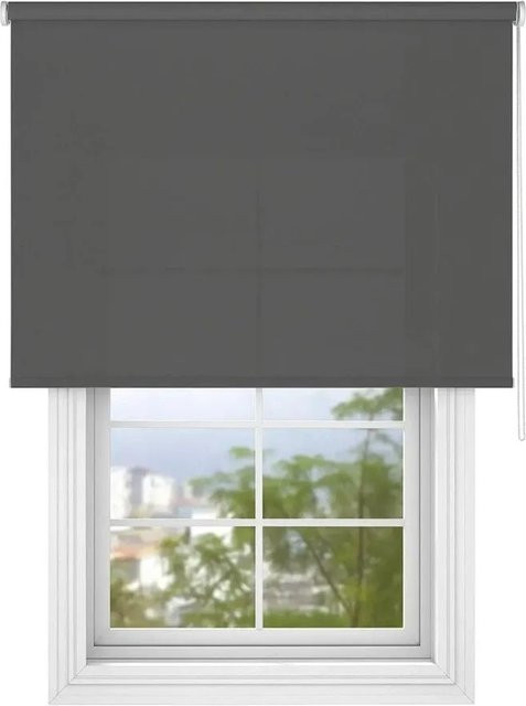 Deco-Raum Tageslicht-Rollo Basic Dunkelgrau, B/H: 85 x 210 cm - Bild 1