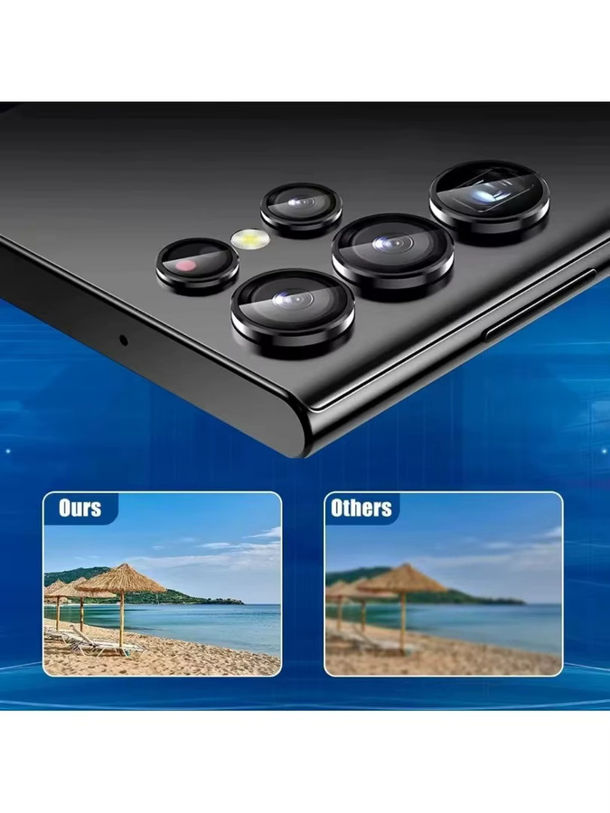 Samsung Kamera Objektiv Schutz aus Metall mit gehärtetem Glas für Galaxy S24 Ultra und S24 Plus in Multicolour - Bild 6