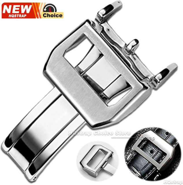HQstrap Uhrenarmband Faltschließe Edelstahl, 18 mm, Silber, Unisex - Bild 1