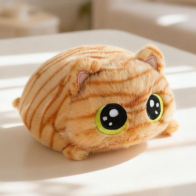 Yiran toy Siamkatze Kätzchen, Plüschtier, Schwarz, Orange, ab 3 Jahre - Bild 1