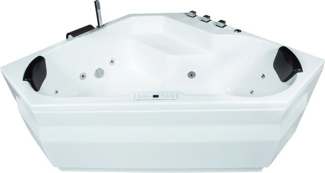 Basera Indoor Eck-Whirlpool Badewanne Capri Premium in Weiß, B/T: 145 x 145 cm - Bild 1