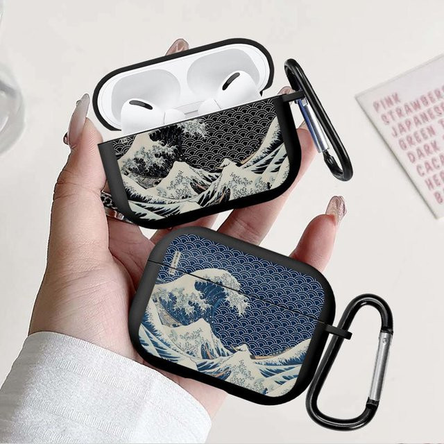 Apple Wave Art Painting Schutzhülle für AirPods 4, 2 Pro, 3, Pro 2 und Pro 3 Kopfhörer - Bild 1
