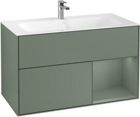V&B Waschtischunterschrank Finion Reg rechte Seite in Olive Matt Lacquer, B/T/H: 59,1 x 49,8 x 49,8 cm - Bild 1