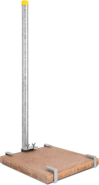 TechniSat Balkonständer Standhalterung für TechniTenne 60/70 in Silber mit 1 Meter Masthöhe und 42 mm Rohr - Bild 1
