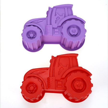 Antihaft Silikon Backform Traktor Form in Rot für Kuchen, Jello, Gelatine und Brot