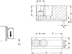 Röhm Aufsatzbacke härtbar 90 Grad für 254/315mm - Bild 1