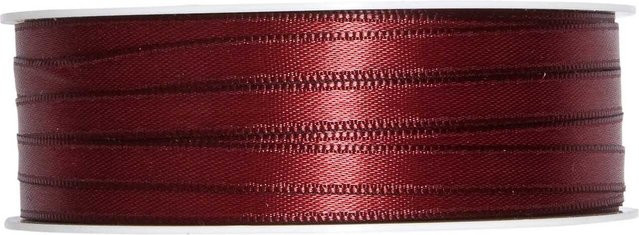 Halbach Satinband aus Polyester in Bordeaux, Breite: 0,6 cm, Länge: 10 m - Bild 1