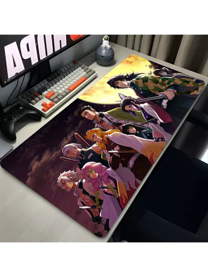Bandai Anime D-Demon Slayer Mauspad in Multicolour mit Handgelenkauflage und rutschfester Gummibasis für Gamer und Laptop-Nutzer - Bild 2