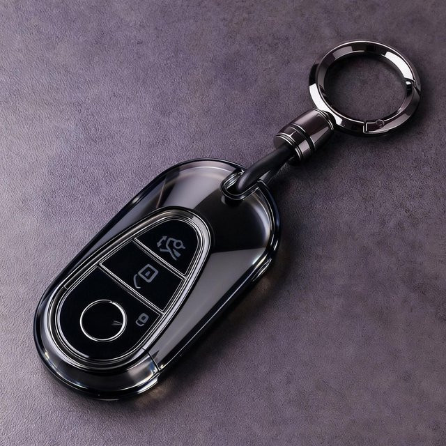 Transparente TPU Schlüsselhülle für Mercedes-Benz C S GLC EQE EQS Klasse W223 X254 V297 V295 W206 S206 X206 - Bild 1