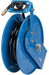 Riegler Schlauchaufroller für Druckluft und Wasser in Blau mit 15 m PU-Schlauch Durchmesser 12 x 8 mm - Bild 1