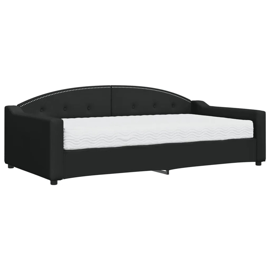 vidaXL Tagesbett mit Matratze Schwarz B/T/H: 223 x 100 x 75 cm - Bild 2