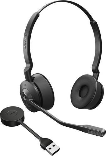 Jabra Engage 55 SE Stereo Link400a MS On-Ear Headset mit USB-A, DECT und Noise Cancelling Mikrofon in Schwarz - Bild 2