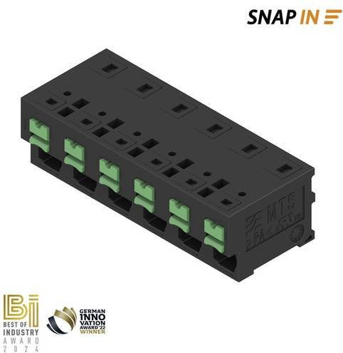 Weidmüller Leiterplattenklemme 4mm² Polzahl 6 Schwarz 11 Stück Tube - Bild 1