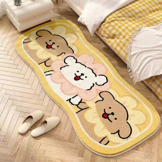 VIKAM Samtteppich mit Cartoon-Design für Schlafzimmer und Wohnzimmer, Multicolor, B: 120 cm, T: 40 cm, H: 40 cm - Bild 1