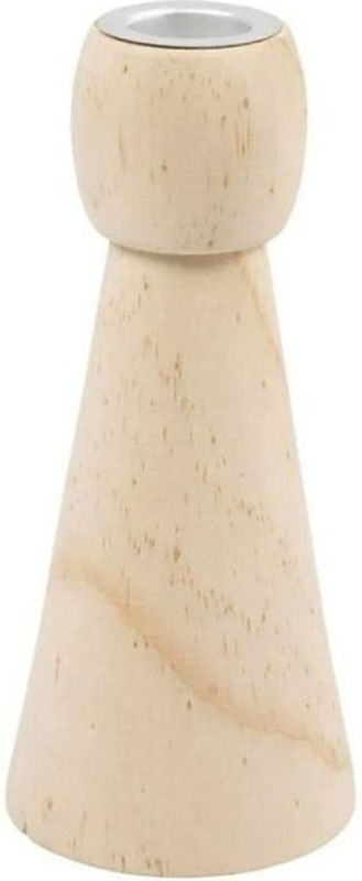 You do it Stabkerzenhalter aus Holz in Beige, 10er Set, Geometrisches Design, Höhe: 14,5 cm, Breite: 6,5 cm, Tiefe: 6,5 cm - Bild 1