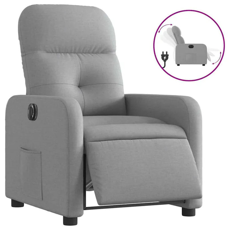 Vidaxl Elektrischer Relax-Sessel in Grau mit Stoffbezug im modernen Design - Bild 7