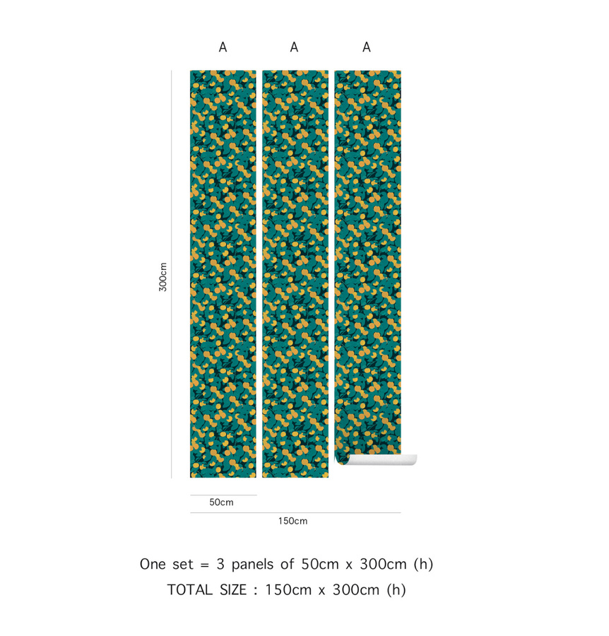 Tenue de Ville Tapete Georgette Charcoal mit floralem Design und botanischem Muster, Vlies-Tapete, Breite: 50 cm, Länge: 4,5 m - Bild 1