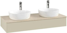 V&B Waschtischunterschrank Antao ohne Frontstruktur in Grau lackiert, B/T/H: 120 x 50 x 19 cm - Bild 1