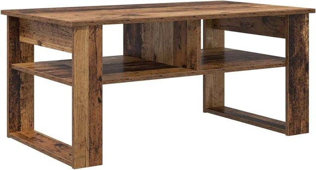 vidaXL Couchtisch mit Speicher in Altholz-Optik, modern, braun, B/T/H: 96 x 54 x 44 cm - Bild 1