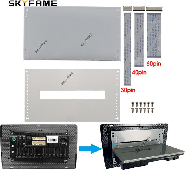 SKYFAME Auto Android Stereo Double Din zu Single Din Adapter Hardware Kit Ultra Thin - Bild 1